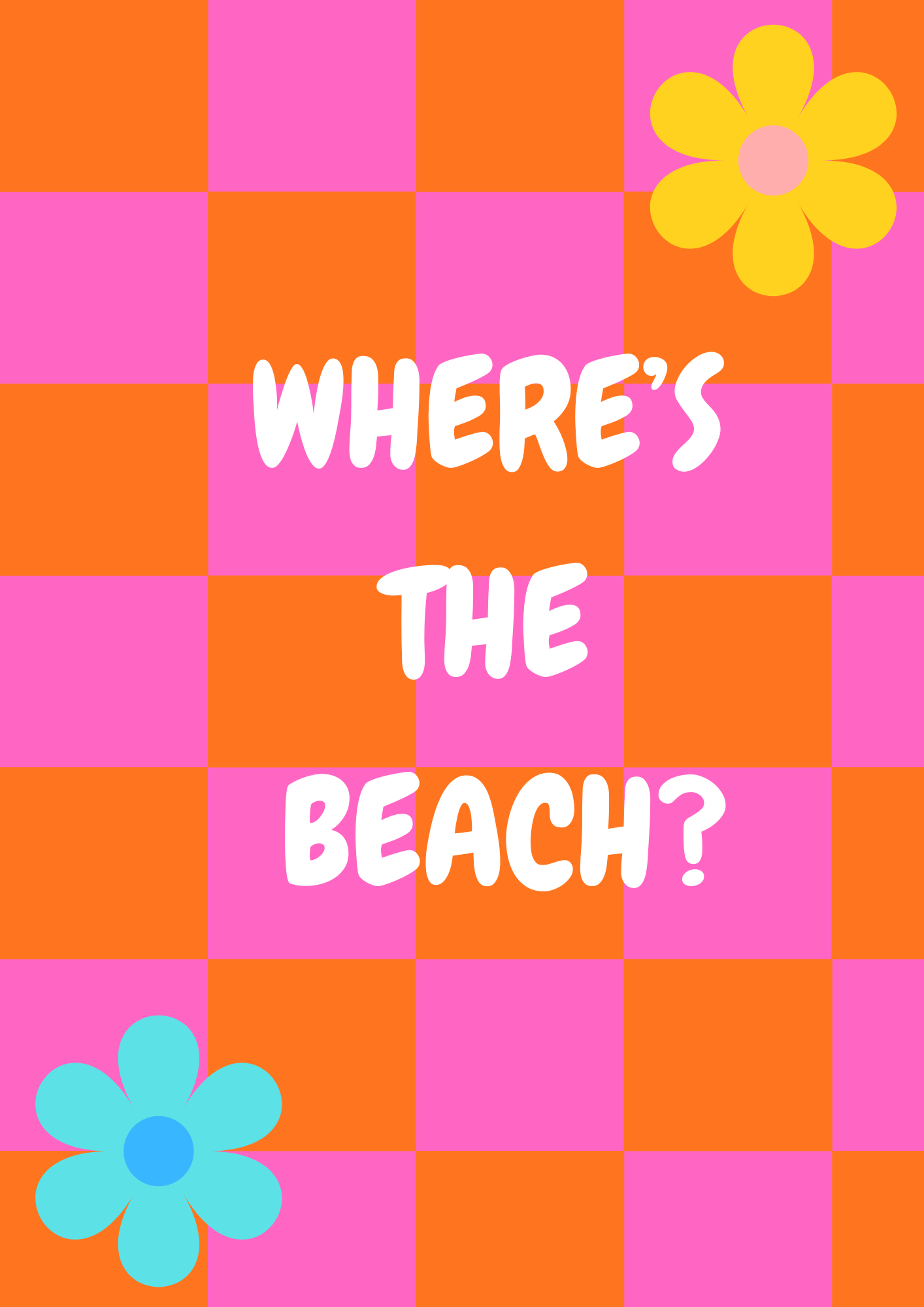 "Where's The Beach?" - Bold Art Print