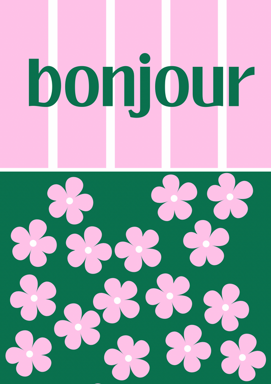 "Bonjour" - Bold Art Print